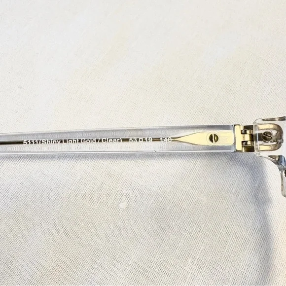 Coach HC6195 5111 Shinny Light Gold/Clear Stagecoach Emblem Eyeglasses 53-19-140 - Picture 7 of 10